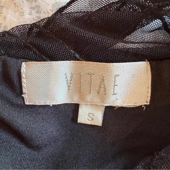 VTG Vitae Goth Witchy Fairy Mesh Top Sz S Black Sequin Whimsigoth Retro Vampire - Picture 12 of 12